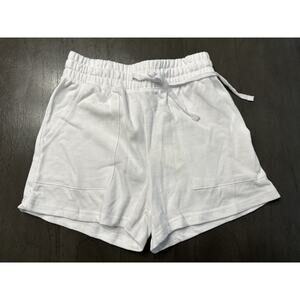 Z Supply Sweat Shorts White Drawstring 100% Cotton Size XS NEW NWT